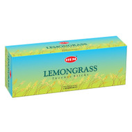 HEM Lemongrass Incense Sticks - Box of Six, 20 Sticks Each Box Incense Hand Rolled in India