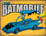 Desperate Enterprises Batman - The Batmobile Tin Sign, 16" W x 12.5" H