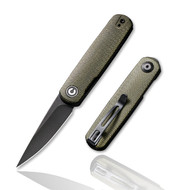 CIVIVI Lumi Small Pocket Knife with 2.56" 14C28N Blade, Lightweight Justin Lundquist designed Folding Knife for EDC C20024-1 (Green)