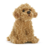 DEMDACO Labradoodle 5.5 Inch Children's Plush Beanbag Stuffed Animal Toy, Light Brown