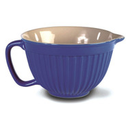 OmniWare Simsbury Collection Blue Glazed Stoneware 2 Quart Batter Bowl