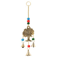 Windchime Brass - Tree of Life with Beads - 9 Inches Length