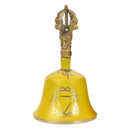 Yellow Solar Plexus Tibetan Bell (Note G) - 5.5 Inches H x 3 Inches D - Chakra Meditation Harmony