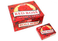 Red Rose - Case of 12 Boxes, 10 Cones Each - HEM Incense From India
