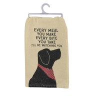 Primitives by Kathy - "I'll Be Watching You" Pet Love Cotton Dish Towel