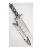 AzureGreen Novelty Athame Knife Flowing Goddess Beautiful Designed Hilt and Sheath Blade 13" Overall