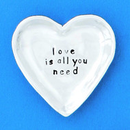 Love is All You Need Small Pewter Trinket Dish in Custom Gift Box