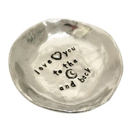 Basic Spirit Love You to The Moon and Back Pewter Trinket Dish