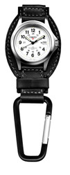 Dakota Black Leather Field Clip Watch