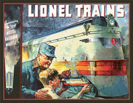 Desperate Enterprises Lionel Trains 1935 Cover Tin Sign, 16" W x 12.5" H
