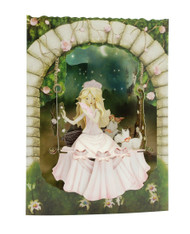 SANTORO 3D Swing Greeting Card, Princess on A Swing