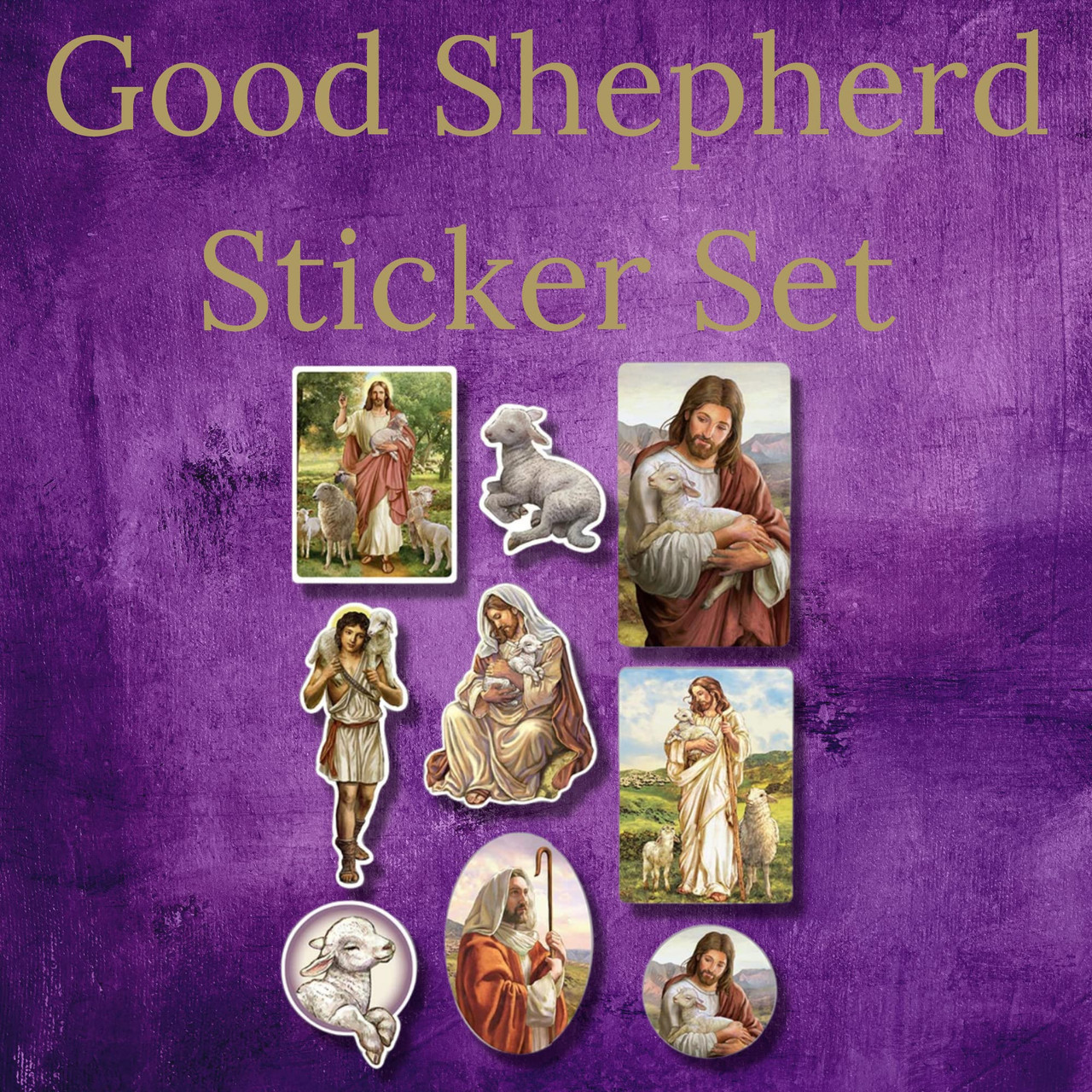 Assorted Catholic Decal Sticker Sheet Pack, He Is Risen Easter