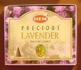 Precious Lavender - Case of 12 Boxes, 10 Cones Each - HEM Incense From India
