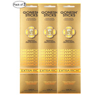 Gonesh Incense Extra Rich- Dreamcicle (20 Sticks in 1 Pack) (Pack of 3)