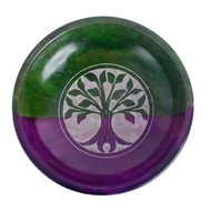 Soapstone Smudge Bowl for Scrying - 5x1 - Incense Burner, Wiccan Rituals, Divination (Tree of Life)