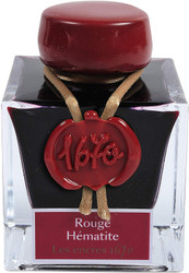 Herbin 15026JT- Bottle of 1670 Gold Glitter Ink for Fountain Pen, Rollerball, Glass Nib and Nib Holder 50 ml, Rouge Hmatite
