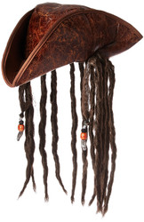Jacobson Hat Company Men's Caribbean Pirate Hat with Braids
