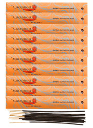 (10-Pack) Auroshikha Sandal-Saffron Incense 10 Sticks