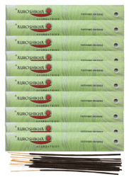 (10-Pack) Auroshikha Vetivert Incense 10 Sticks