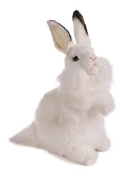 Hansa 13" Rabbit Plush Animal Toy, White