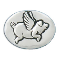 Basic Spirit Pocket Token Coin - Flying Pig/Anything's Possible - Handcrafted Pewter, Love Gift for Men and Women, Coin Collecting