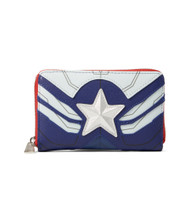 Loungefly Marvel Falcon Captain America Cosplay Zip-Around Wallet Captain America One Size
