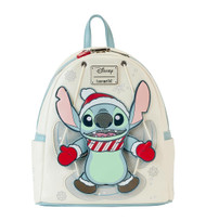 Disney Stitch Holiday Snow Angel Glitter Mini Backpack