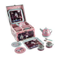 Floss & Rock 41P3652 Enchanted Musical Tin Tea Set in House Case