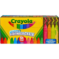 Crayola 512064 Ultimate Sidewalk Chalk, 4-Inch, 60 Assorted Colors, 64/Set (Cyo512064)
