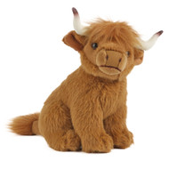 Living Nature Highland Calf, Realistic Soft Cuddly Farm Toy, Naturli Eco-Friendly Plush, 6 Inches