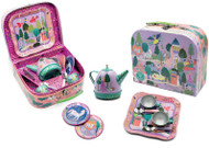 Floss & Rock Fairy Tale Musical Kids Tin Tea Set, 11 Piece, 6.8 Inch
