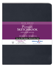 Stillman & Birn Zeta Series Softcover Sketchbook, 8" x 10", 270 gsm (Extra Heavyweight), White Paper, Smooth Surface