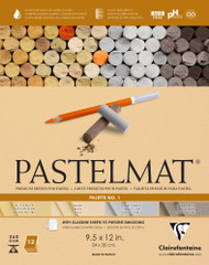Clairefontaine Pastelmat Glued Pad - Palette No. 1 - (9 1/2 x 12 Inches) 24 x 30 cm - 360g - 12 Sheets - Maize, Buttercup, Dark Grey, Light Grey