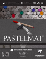 Clairefontaine Pastelmat Glued Pad - Palette No. 6 - (9 1/2 x 12 Inches) 24 x 30 cm - 360g - 12 Sheets - Charcoal Grey