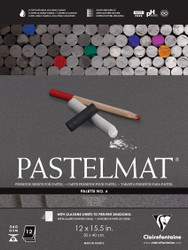 Clairefontaine Pastelmat Glued Pad - Palette No. 6 - (12 x 15 3/4 Inches) 30 x 40 cm - 360g - 12 Sheets - Charcoal Grey