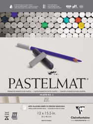Clairefontaine Pastelmat Glued Pad - Palette No. 3 - (12 x 15 3/4 Inches) 30 x 40 cm - 360g - 12 Sheets - White