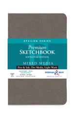 Stillman & Birn Epsilon Series Softcover Sketchbook, 5.5" x 8.5", 150 GSM (Heavyweight), White Paper, Smooth Surface