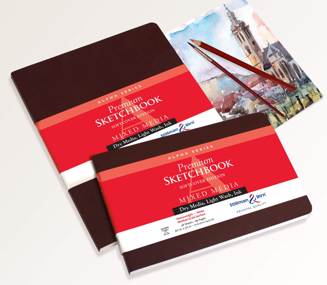 Stillman & Birn Beta Series Softcover Sketchbook, 5.5 x 8.5, 270 GSM  (Extra Heavyweight), White Paper, Cold Press Surface