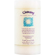 Crystal Journey 6" x 3" Herbal Magic Reiki Charged Pillar Candle - Cleansing