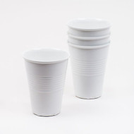One Hundred 80 Degrees White Melamine 12 Ounce Cups, Set of 4