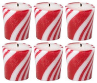 Biedermann & Sons Candy Cane Striped Peppermint Scented Votive Candles, Box of 6