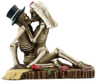 SUMMIT COLLECTION Love Never Dies Passionate Wedding Skeleton Couple Figurine, Resin Desk and Shelf Decoration
