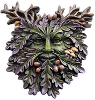 Pacific Giftware Greenman Face Resin Figurine Wall Plaque