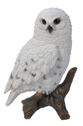 Pacific Giftware 6.7" Tall Realist Look Snow Owl Standing Resin Figurine Statue