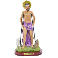 San Lazaro Estatua Saint St. Lazarus Statue Sculpture in Resin Home Decor Decoration(5 Inches)