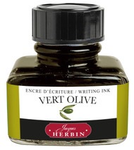 J. Herbin Fountain Pen Ink - 30 ml Bottled - Vert Olive