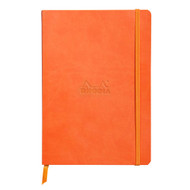 Rhodia Rhodiarama SoftCover Notebook - 80 Lined Sheets - 6 x 8 1/4 - Tangerine Cover, 117414C