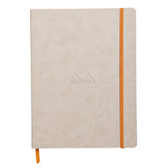 Rhodia Rhodiarama SoftCover Notebook - 80 Lined Sheets - 9 3/4 x 7 1/2 - Beige Cover, 117505C