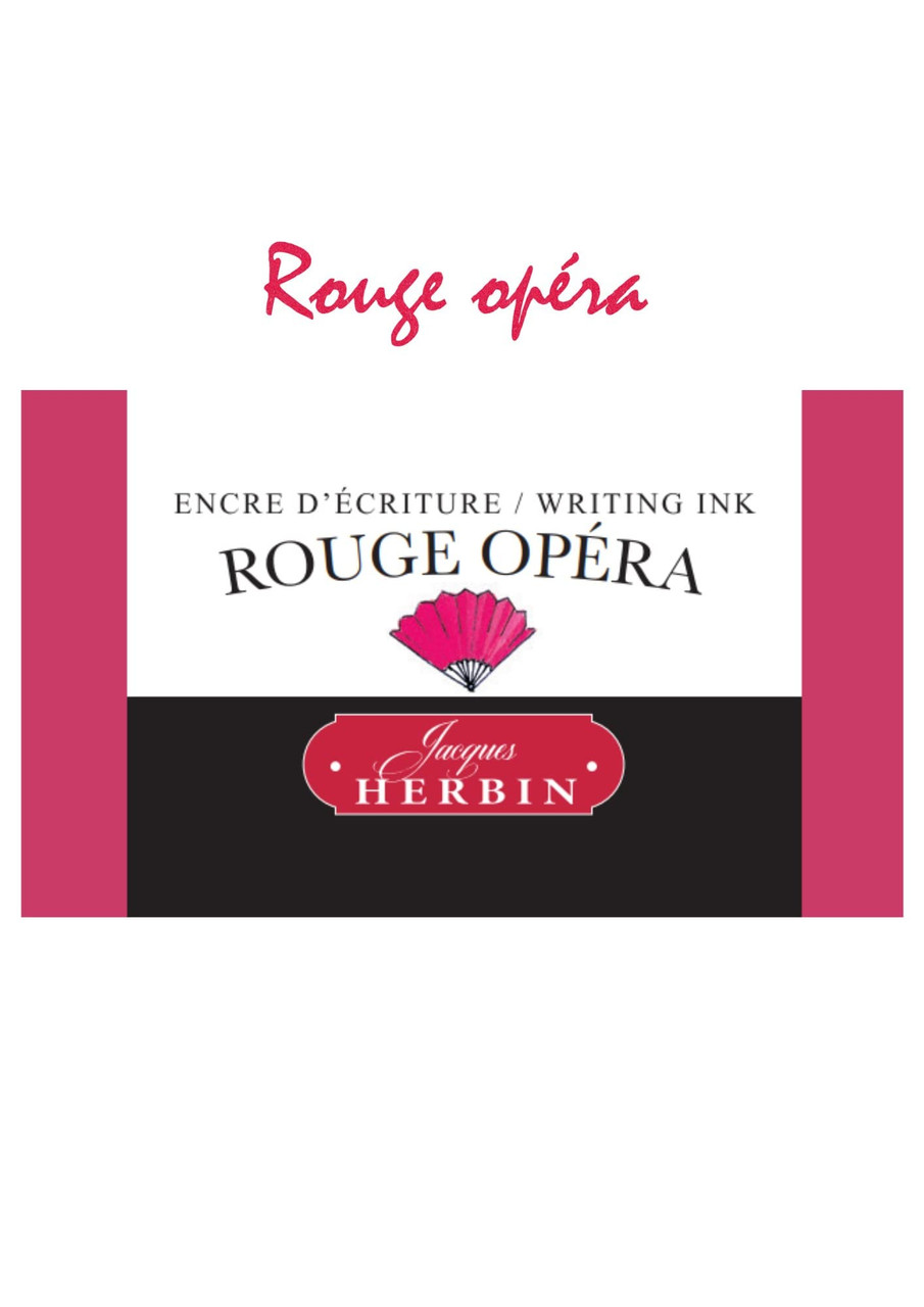 J. Herbin Fountain Pen Ink, Rouge Opera, 30 ml