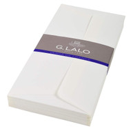Lalo 46100L - Pack of 25 Self-Adhesive Lined Envelopes DL In French Laid Paper, White